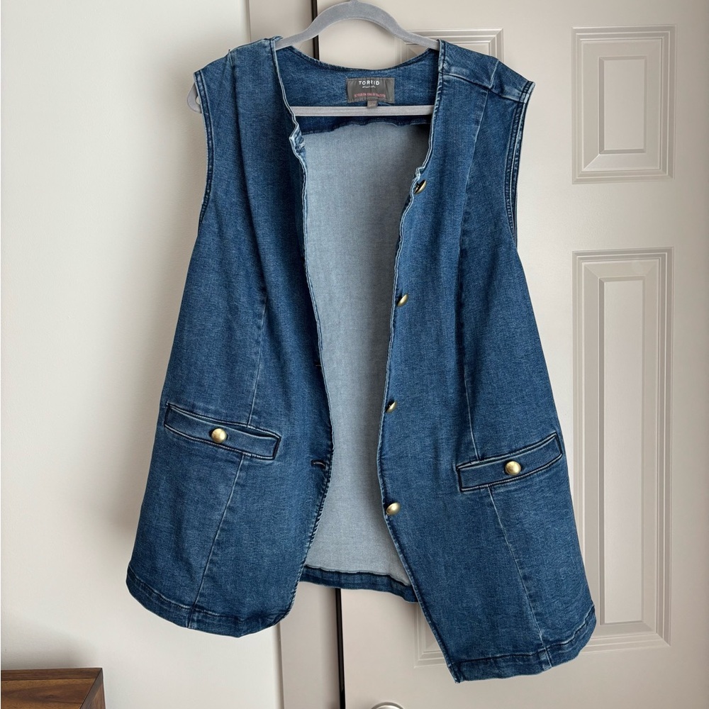 Womens Torrid Denim Sleeveless Vest